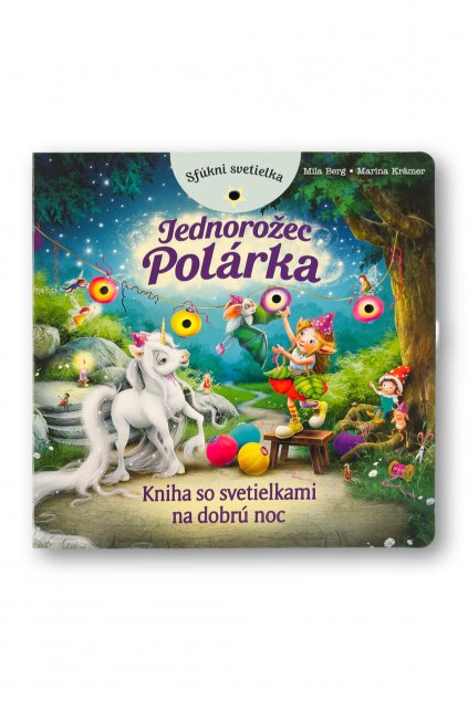 36676 Sfukni svietelka Jednorozec Polarka Kniha so svietelkami na dobru noc OBALKA