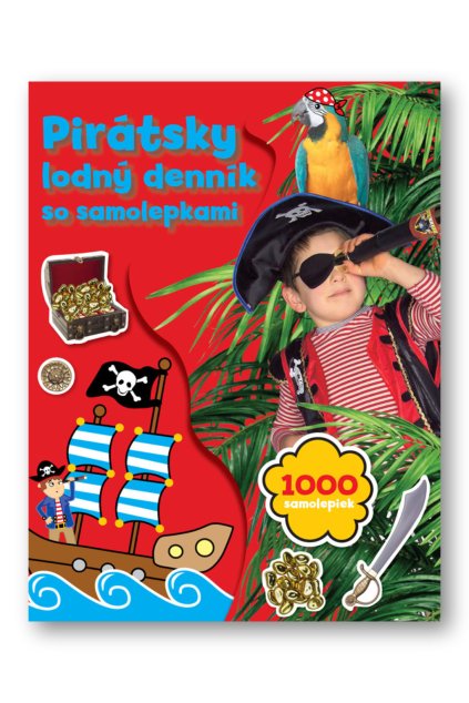 Pirátsky lodný denník so samolepkami