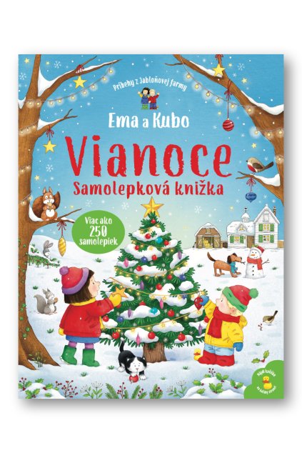 36922 Ema a Kubo Vianoce Samolepkova knizka Pribehy z Jablonovej farmy OBALKA