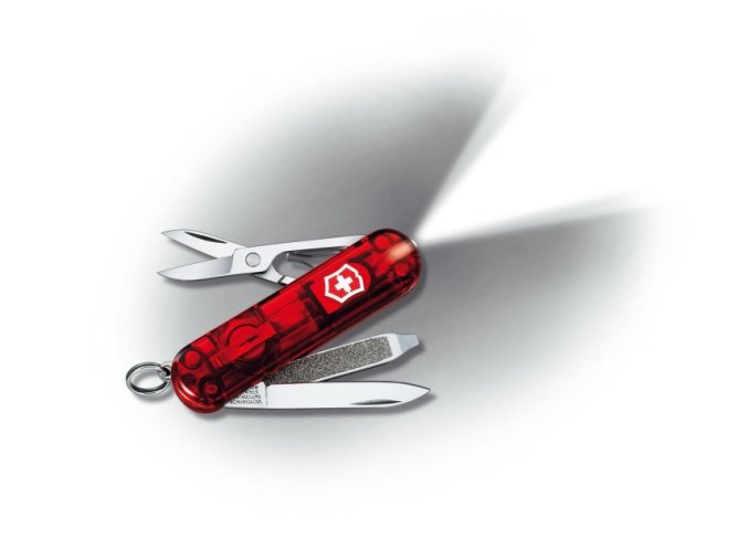 vyr 21320Mininuz SWISSLITE transparent cerveny Victorinox