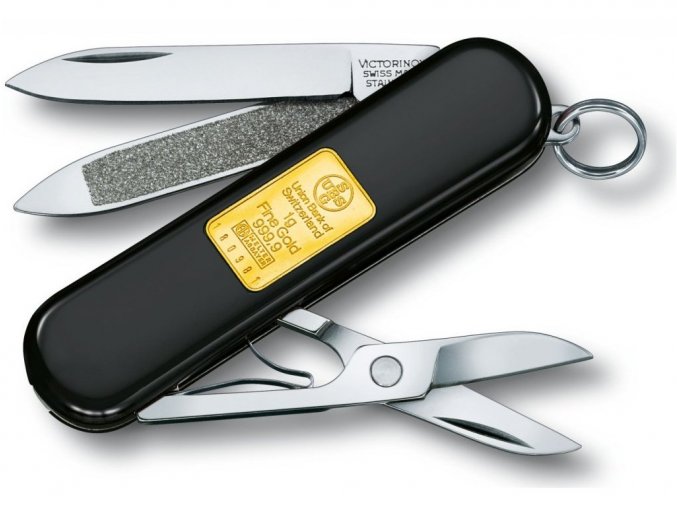 22905 kapesni mini nuz klicenka victorinox classic 58 mm gold ignot zlato darkove baleni