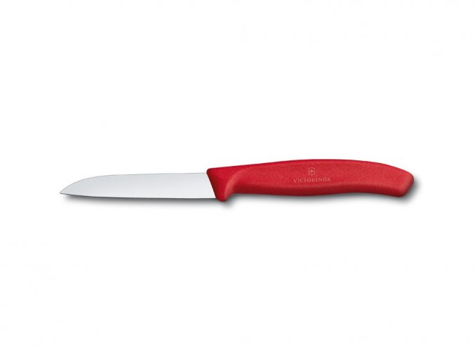 2703 nuz na zeleninu 8cm plast cerveny