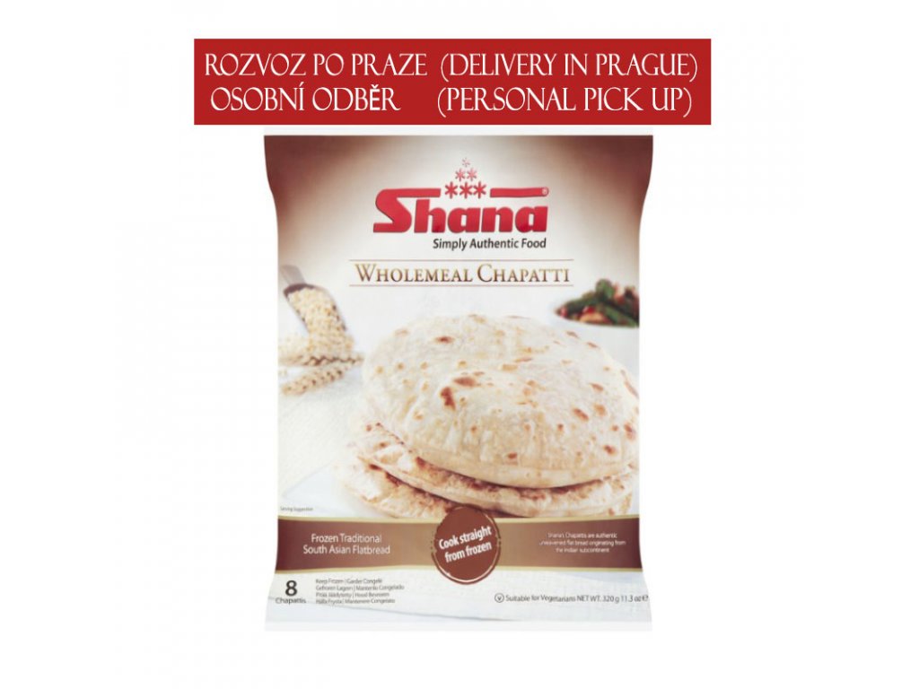 SHANA Chapati z celozrnné mouky 320g (8ks)