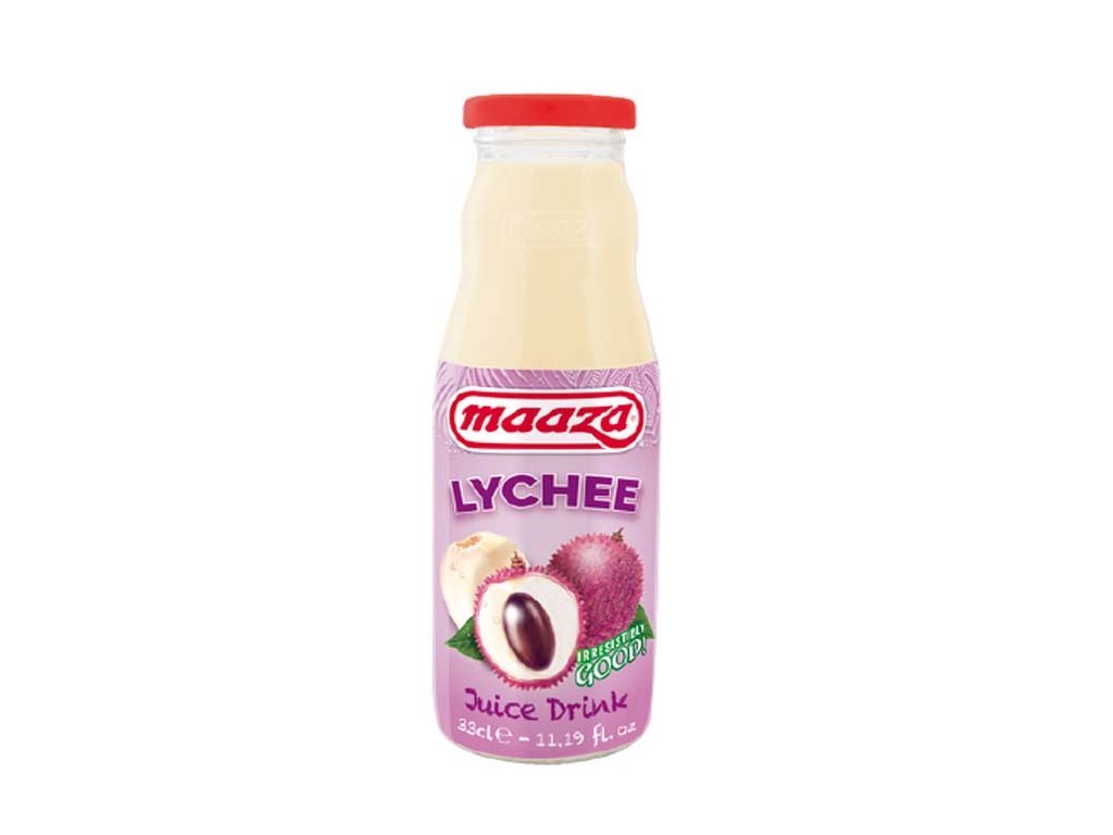 MAAZA Lychee Juice ve skle 330ml