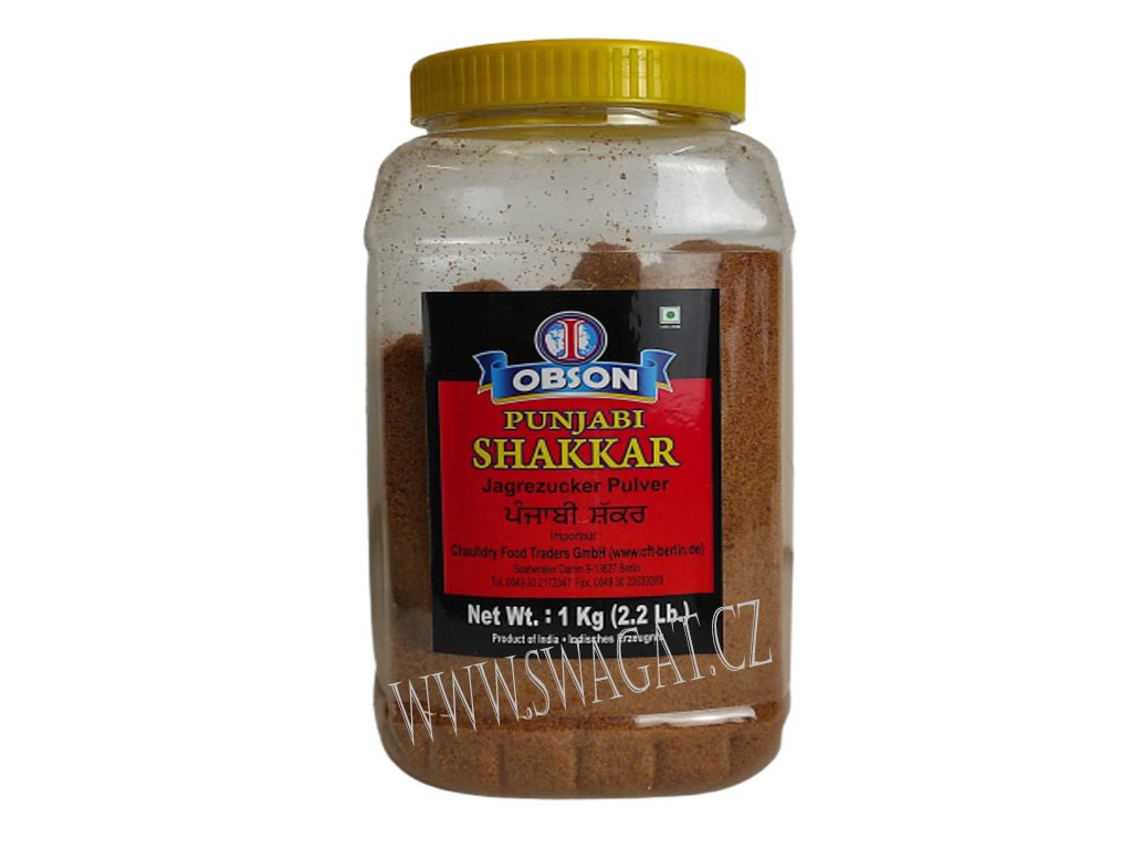Punjabi Sakkar mletý třtinový cukr, OBSON 1Kg