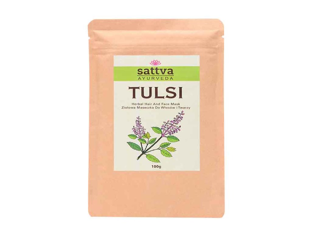 SATTVA Tulsi Herbal Hair and Face Mask 100g - Swagat Indian Grocers SATTVA Tulsi Herbal Hair and Face Mask 100g - Swagat Indian Grocers