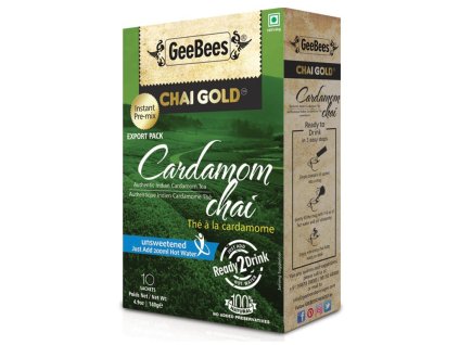 GEEBEES Chai Gold Instantní čaj s kardamomem 10 sáčků (80g) Prošlé