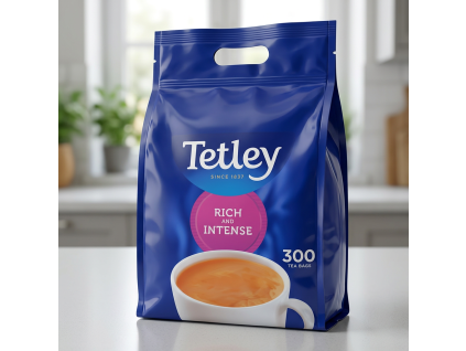 Preserve exact standing gusseted pouch packet style from original with flat base, add 3D depth while keeping original packet construction