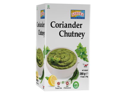 Ashoka Coriander Chutney 4 x 70 g Cup Net Wt. 280g