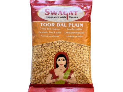 Toor Dal Plain - žlutý hrách loupaný, SWAGAT 2kg