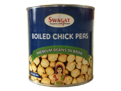 Konzervovaná cizrna ve slaném nálevu (Chick Peas in Tin), SWAGAT 2,550 Kg