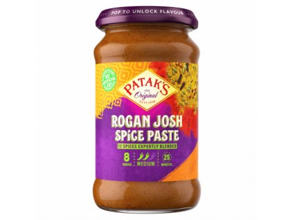 Rogan Josh středně pálivá pasta (Medium Spicy Rogan Josh Paste), PATAK`S 283g