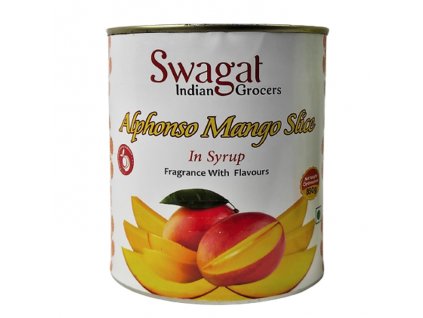 SWAGAT Alphonso Mangové plátky v sirupu 850g