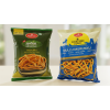 Preserve exact flat pillow pouch packet style from original for both packages, add 3D depth while keeping original packet construction (1)