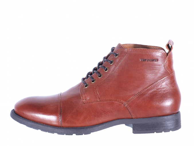 Pánská ležérní kožená šněrovací kotníková obuv značky Ten Points  TP 384013 316 (Velikost 44, barva 316 rust)