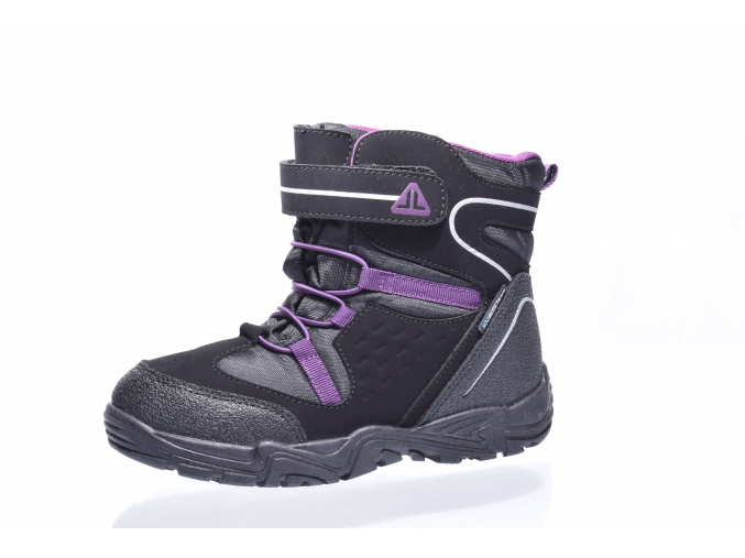 Dětská zimní kotníková obuv značky Junior League L 92/151-122 88 (Velikost 35, barva 88 černá/fialová)