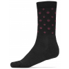 Active Merino Sock Spots Black Hibiscus