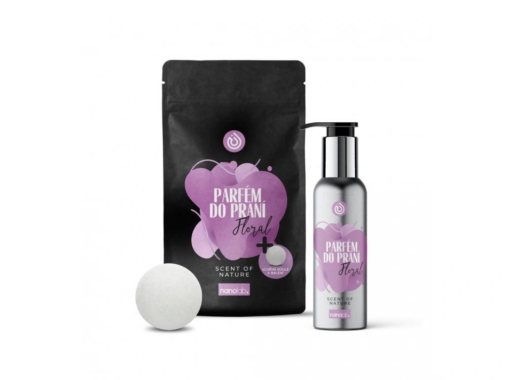 Nanolab Parfém do praní i sušičky Floral 300 ml + vlněná koule