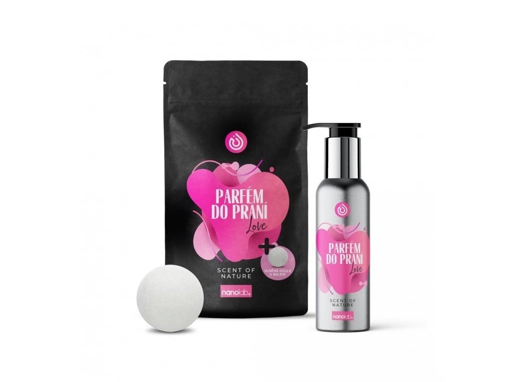 Nanolab Parfém do prania Love 300 ml + vlnená guľa