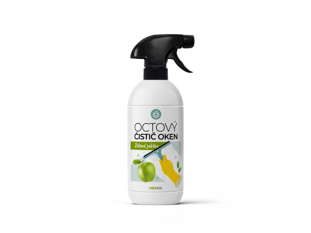Nanolab Octový čistič NA SKLÁ A OKNÁ jablko 500 ml