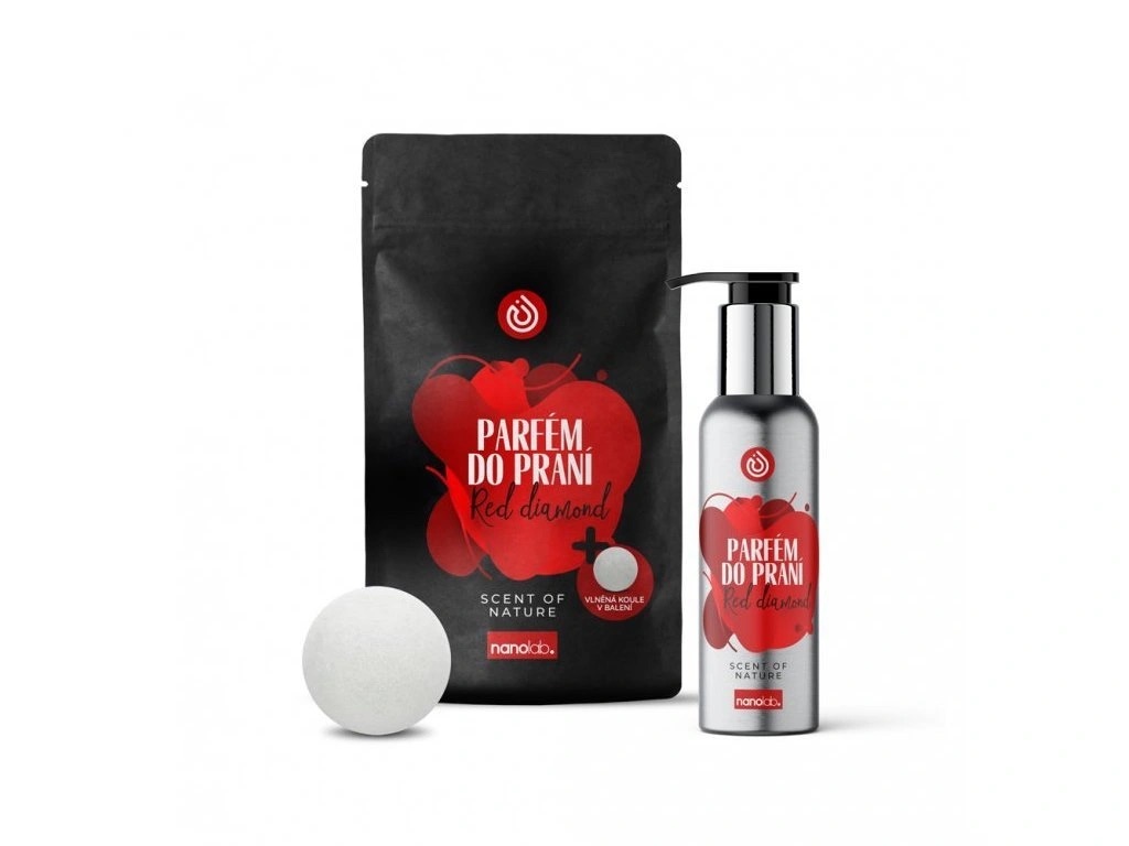 Nanolab Parfém do prania aj sušičky Red diamond 300 ml + vlnená guľa