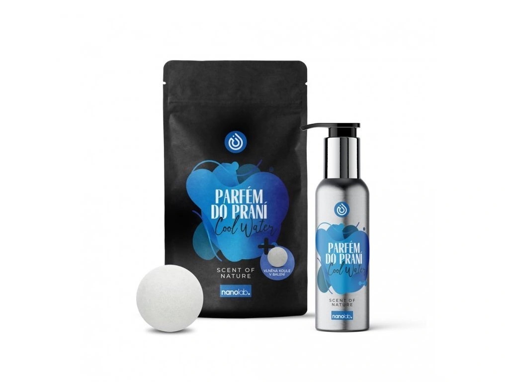 Nanolab Parfém do prania Cool water 300 ml + vlnená guľa