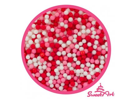 SweetArt cukrové perly Love mix 5 mm (80 g)