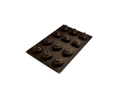 cesil silikonova forma na peceni na mrazene dezerty srdicka 9 cm na 12 ks