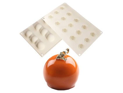 cesil silikonova forma na peceni na mrazene dezerty kulate 3 2 cm na 15 ks