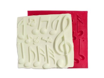 cesil silikonova forma noty a houslovy klic