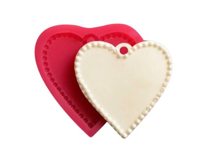 cesil silikonova forma srdicko s perlickami