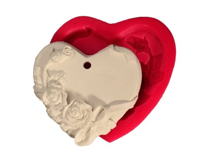 cesil silikonova forma srdicko s ruzemi