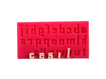 cesil silikonova forma mala abeceda goticka