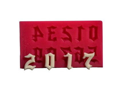 cesil silikonova forma cislice goticke