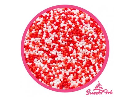 SweetArt cukrový máček červený a bílý (90 g)