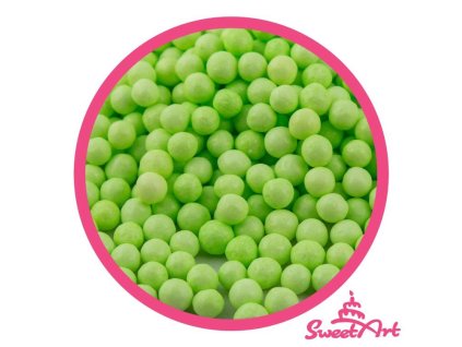 SweetArt cukrové perly světle zelené 5 mm (1 kg)