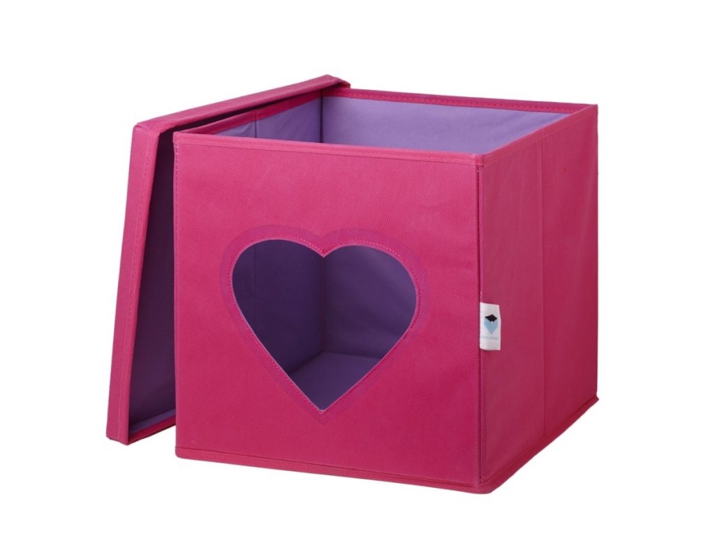 STORE IT Box na hračky s okénkem srdce