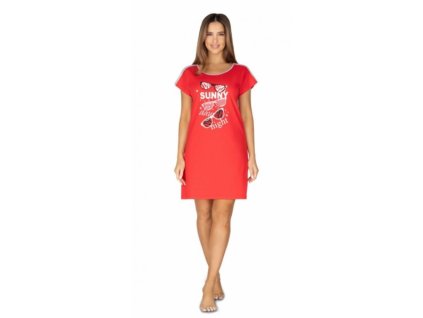 Regina Dámska nočná košeľa Sunny day night červená Veľkosti tehotenské oblečenie XXL 44