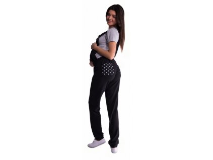 Be MaaMaa Tehotenské teplákové nohavice s trakmi bordó Veľkosti tehotenské oblečenie XXXL 46