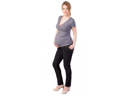 Tehotenské nohavice Gregx Kofri čierne Veľkosti tehotenské oblečenie XS 32-34