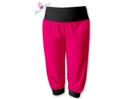 Be MaaMaa Športové 3 4 legíny CAPRI ružová čierna Veľkosti tehotenské oblečenie S/M