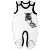 Dojčenské bavlnené dupačky Baby Nellys Zebra biele Veľkosti kojenecké oblečenie 74 6-9m