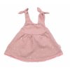 Baby Nellys Letné ľahučké mušelínové šaty Summer Stars púdrové Veľkosti kojenecké oblečenie 92-98 18-36m