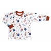 Detské pyžamo 2D sada tričko nohavice Cosmos Mrofi hnedá biela Veľkosti kojenecké oblečenie 116 5-6r