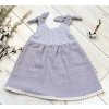 Baby Nellys Letné ľahučké mušelínové šaty Summer šedé Veľkosti kojenecké oblečenie 92-98 18-36m