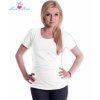Be MaaMaa Tričko Joly bavlna nielen pre tehotné biele Veľkosti tehotenské oblečenie S/M