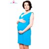 Be MaaMaa Tehotenská dojčiace nočná košeľa IRIS modrá B19 Veľkosti tehotenské oblečenie S/M