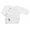 Detský pletený svetrík s gombíkmi zap bokom Handmade Baby Nellys biely Veľkosti kojenecké oblečenie 80-86 12-18m