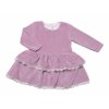 Dievčenské velúrové šaty Olivie s čipkou Mrofi lila Veľkosti kojenecké oblečenie 92 18-24m