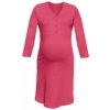 JOŽÁNEK Tehotenská dojčiace nočná košeľa PAVLA 3 4 lososovo ružová Veľkosti tehotenské oblečenie S/M